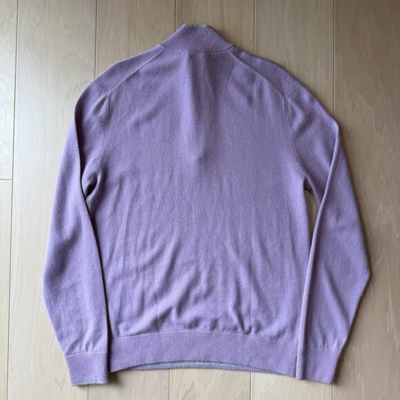 Greyson 1/4 Zip Pullover M Purple Wool Golf Sportswear Lightweight Outerwear - Picture 8 of 9